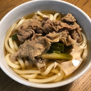 簡単　豚肉とたまねぎのうどん